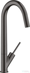 Hansgrohe AXOR STARCK egykaros mosogató csaptelep DN15, szálcsiszolt fekete króm 10822340 (10822340)