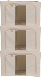 CE Itatók összecsukható ruhatárolók merevített ablakkal bézs 3db (X001ZKLN35)