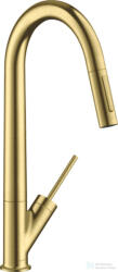 Hansgrohe Axor Starck 270 mosogató csaptelep kihúzható kifolyóval DN15, szálcsiszolt sárgaréz 10821950 (10821950)