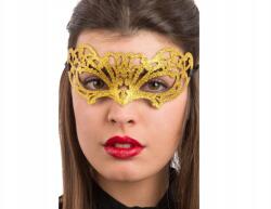  Csillogó velencei farsangi maszk arany (C00770)