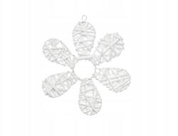 KAL Rattan virág fehér 25 cm Dekoráció (KAL26335)