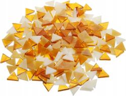  Üvegmozaik háromszög alakú kézműves csempe 14mm narancssárga fehér 200g (X001ZK9K3P)