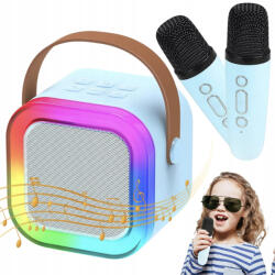  Bluetooth Hangszóró Hordozható Karaoke Rgb 2 Mikrofon Mini Jack Usb Sd (PRZENOŚNY KARAOKE RGB 2 MIKROFONY MINI)