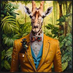 Art Galéria Trópusi Úriember - kézzel átfestett olajfestmény