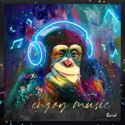 Art Galéria Élvezd a zenét! - kézzel átfestett olajfestmény LED világítással