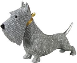 Art Galéria Ezüst csillám terrier - szobor