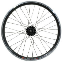 VELOX Hátsó E-Bike kerék dupla falú, küllős, 6 lyukú, erősített aggyal, rozsdamentes a fekete