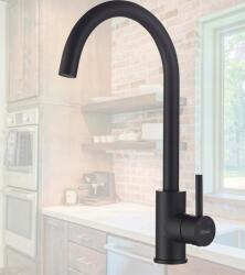  Konyhai csaptelep rozsdamentes acél csaptelep forgatható kifolyócső 360° (X001R4D4GD)