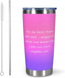  Thermo bögre szívószállal ajándék anyukának fém 600ml német (X0020RRGQZ)