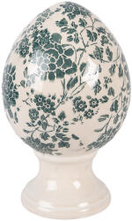 Clayre & Eef Ou Paste decorativ ceramica bej verde Ø 12x19 cm (6CE2405M)