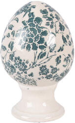 Clayre & Eef Ou Paste decorativ ceramica bej verde Ø 9x14 cm (6CE2405S)