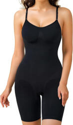 Junlan Body shapewear Junlan negru , control talie, efect lifting fese, fara cusaturi, Marime L