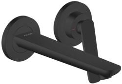 Hansgrohe Citterio C - Falsík alatti mosdócsaptelep, leeresztővel, 2 nyílásos beépítés, EcoSmart, matt fekete 49110670 (49110670)