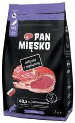 Pan Mięsko PAN MIĘSKO Borjúhús báránnyal idősebb kutyák számára, száraz táp (M) 3 kg