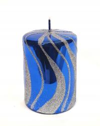 Świat Świec Tükörgyertya Szélmalom 70x100 Sötétkék Metallic Csillámos