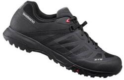 Shimano SH-ET500 trekking/túra kerékpáros cipő, fűzős, fekete, 45-ös