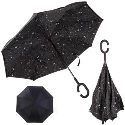  Fordítva összecsukható esernyő, fekete (v25000_KRO)