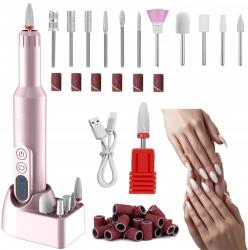  Nail Milling Machine NAILmilling Professzionális Vezeték Nélküli Készlet Rózsaszín