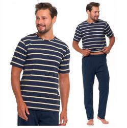Moraj Férfi pizsama Moraj XXL 2XL pamut csíkos rövid ujjú Ajándékba