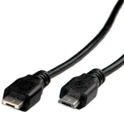 Roline 11.02. 8753 USB kábel USB 2.0 1, 8 M Micro-USB A Micro-USB B Fekete (11.02.8753)