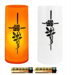 Decortrend Led Utántöltő Memor Cortina Láng Effekt Mécses Gyertya gyertya kereszt rózsa (072601)