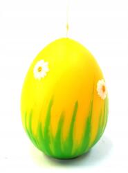 Świat Świec Tojásgyertya Zöld Rét 85x110 mm Sárga