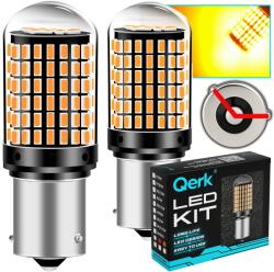 QERK Led izzók PY21W Qerk B144 Led irányjelzők intenzív narancssárga 2db