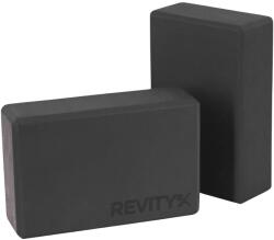REVITY Jóga tégla Habszivacs - EVA hab 23 × 15 × 7, 5 cm, 2 db-os szett fekete