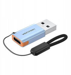 Vention Adapter USB 3.1 Vention USB-A do USB-C ze smyczą stop aluminium (CUAH0)