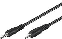 Goobay AVK 313-200 2.0m audio kábel 2 M 2.5mm 3.5mm Fekete (50459)