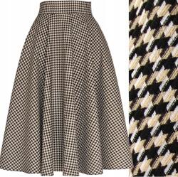  L Zsebek P4 midi szoknya pepita őszi nagy pepita barna 40 (0104024054)