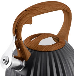 PROMIS Kettle 3.0 l, FABIO, black, wooden handle (TMC17D)