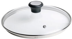 Tefal 28097612 lábas és serpenyő fedő Kör Fekete, Rozsdamentes acél, Átlátszó (28097612)