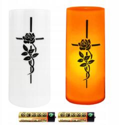 Decortrend Led Utántöltő Memor Cortina Láng Effekt Mécses Gyertya gyertya kereszt rózsa (072618)