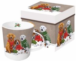 PPD Karácsonyi porcelán bögre - 350ml - Sweater Dogs