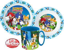  Sonic a sündisznó Adventure étkészlet, micro műanyag szett bögrével 350 ml JVL22243 (JVL22243)