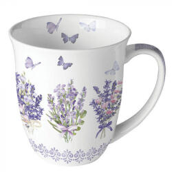 Ambiente Levendula virágos porcelán bögre 400ml Lovely lavender