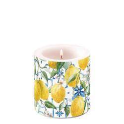 Ambiente Mediterranean lemons átvilágítós gyertya 8x7, 5cm