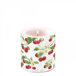 Ambiente Átvilágítós gyertya - 8x7, 5cm - Fresh cherries