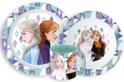  Disney Jégvarázs Ice Magic étkészlet, micro műanyag szett bögrével 350 ml JVL22261 (JVL22261)