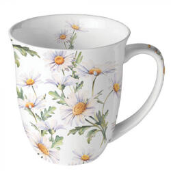 Ambiente Beautiful daisies white porcelán bögre 400ml