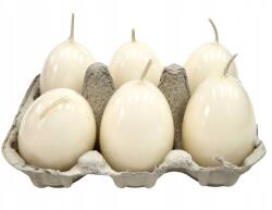 Świat Świec Tojásgyertya Sima 45x65 mm 6 Db/csomag Ecru