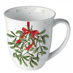 Ambiente Porcelán bögre - 400ml - Mistletoe with bow