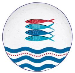 Easy Life Porcelán lapostányér - 26cm - Sardine's Party