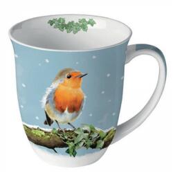 Ambiente Porcelán bögre - 400ml - Robin on branch