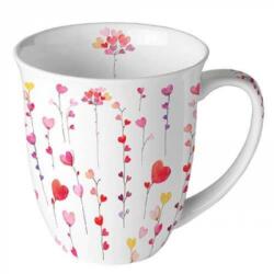 Ambiente Hearts garlands porcelán bögre - 400ml