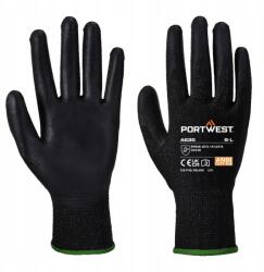 Portwest Eco-Cut kesztyű B-szint Pu bevonattal En 388 méret M Fekete R (TSBN3JF5)