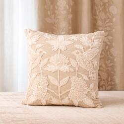 Takoy Kézzel hímzett pamut párna 40x40 madárkert