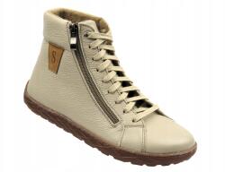 Barefoot Minimalista Női Bakancs Nika Komfort 1443 Bézs Bőr (1443.BEŻOWY) - allegro - 28 620 Ft