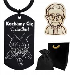  Gravírozott kulcstartó ajándék Nagypapának Nagypapa Kezei Unokáknak